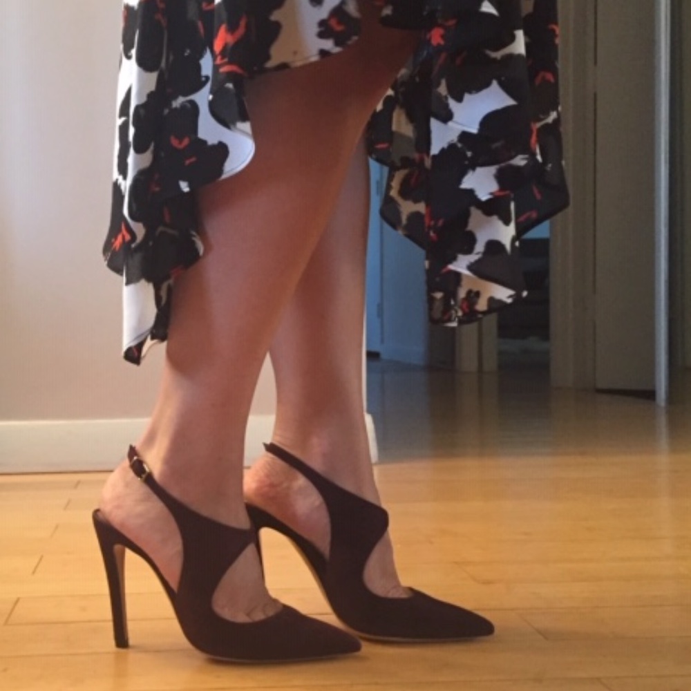 Giorgio Armani high heel suede sandals